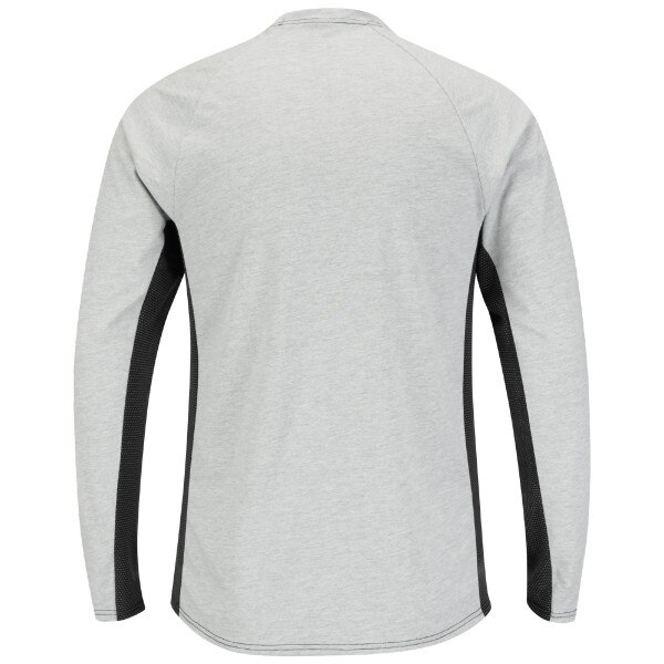 Bulwark FR Long Sleeve Base Layer With Concealed Chest Pocket in Gray